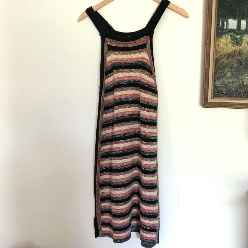 Free People Retro Ruby Stripe Crochet Dress